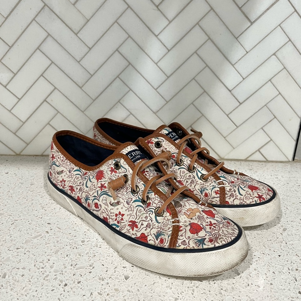 Sperry Top-Sider Seacoast Sneaker Pier View Print Multi Size 8.5